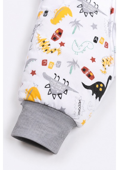 Babyhola 2.5 Tog Yorgan Gerektirmeyen Kalın Elyaf Dolgulu Çocuk Uyku Tulumu Pamuk Astarlı Unisex 6020 Siyah