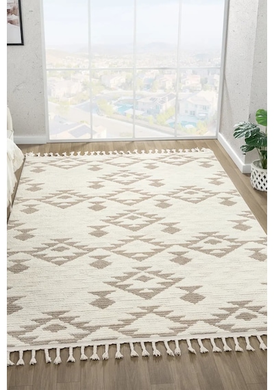 Seyran Halı Matta 2023 Bej Mikro Polyester Yolluk