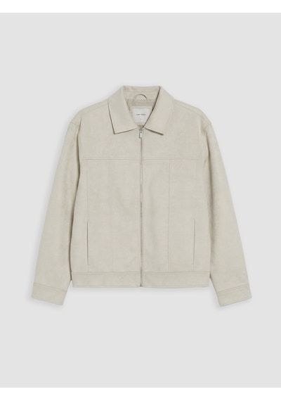 Lcw Vision Bej Loose Fit Süet Görünümlü Erkek Ceket