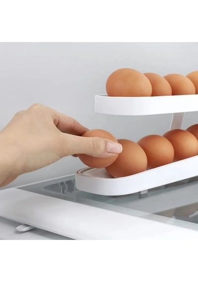 2 Katlı Otomatik Buzdolabı Yumurta Standı Yumurtalık Rafı Diğer