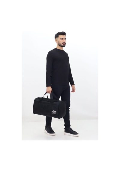 Probag Siyah Spor Ve Seyahat Çantası Ayakkabı Bölmeli, Su Geçirmez, Omuz Askılı Antrenman Çantası Siyah