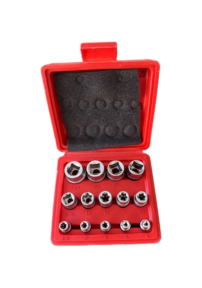 Kısa İç Torx E Lokma Takımı 14 Parça