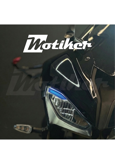 Rks Qj Srk125r Far Üstü Kaş Tasarım Lacivert Şeffaf Sticker Etiket Modeli