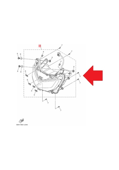Yamaha Nmax 125/155 2021 Komple Ön Far B6h-h4300-00