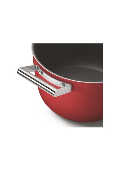 Smeg Cookware 50's Style Kırmızı Tencere Cam Kapaklı 26 CM 7.7 L