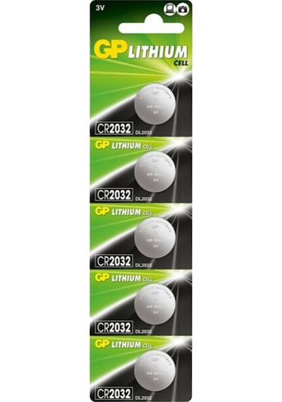 PİL 2032 LİTYUM PARA PİL GP CR2032 (BEŞLİ PAKET)