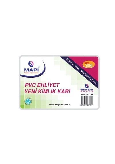 Mapi Yeni Kimlik+ehliyet Pvc Yumuşak Kart Koruma Kabı 9101295-98- 12 Adet