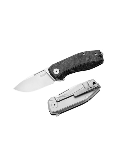 Lionsteel Nano Carbon Fiber Kamp Çakı Gümüş - Siyah