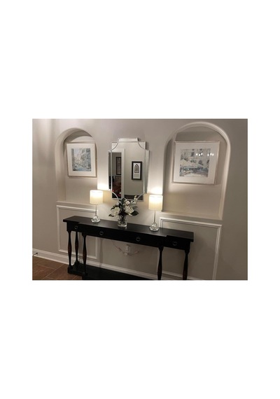 60x100 Asimetrik Duvar Dekor Aynası/duvar Aynası/konsol Aynası/estetik Ayna Gümüş 60 X 100 Diğer