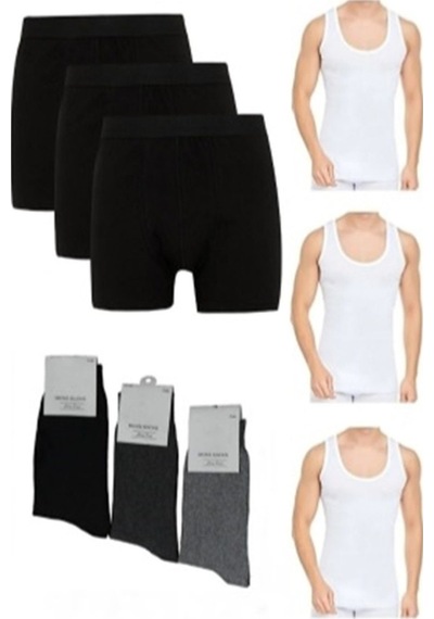 10 Parça Atlet ve Boxer Takımı Ekonomik Paket 5 Boxer 5 Atlet 001
