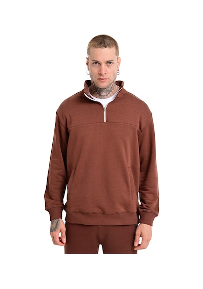 Sportive Badajoz Erkek Kahverengi Günlük Stil Sweatshirt 24ke016-khve Kahverengi