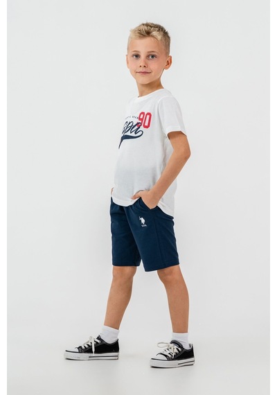 U.s. Polo Assn. Erkek Çocuk Beyaz Bermuda Takım Us2431-c-v3 Beyaz