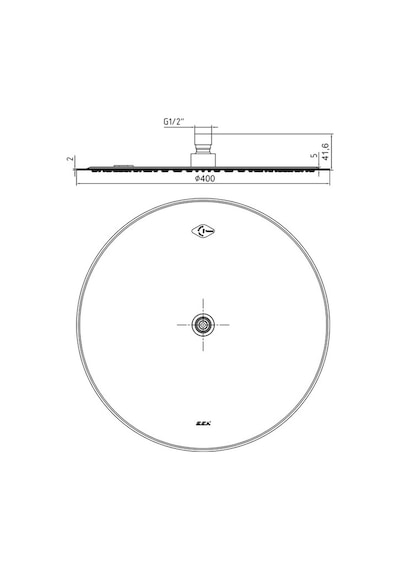 Eca Banyo İnce Yuvarlak Tepe Duş Başlığı 40x40 102145047 Krom