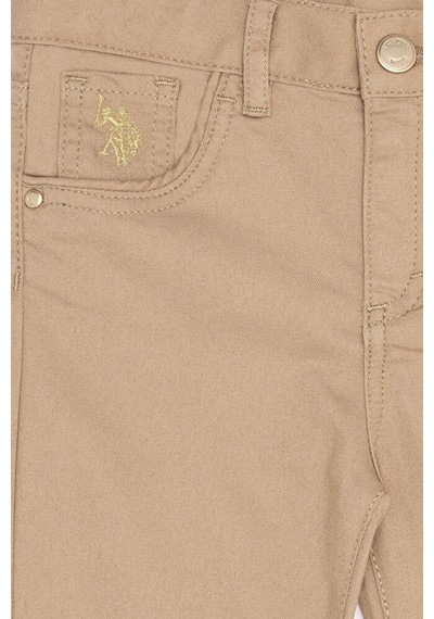 U.S. Polo Assn. Kız Çocuk Pantolon Kahverengi