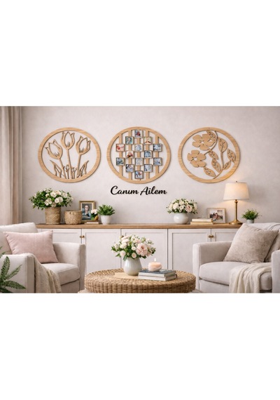 Resim Çerçevesi Çiçekler Ve Canım Ailem Çerçeve 50 Cm Çiçekler 30 Cmdir.no 13