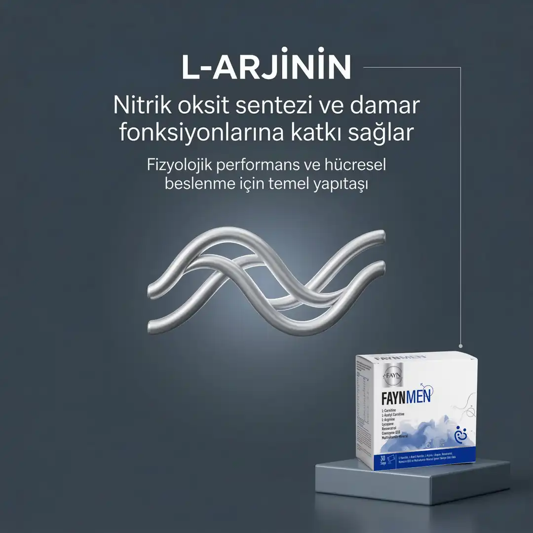 Faynmen Erkeklere Özel L-karnitin, L-arjinin, Koenzim Q10 Ve Multivitamin 30 Saşe Takviye Edici Gıda