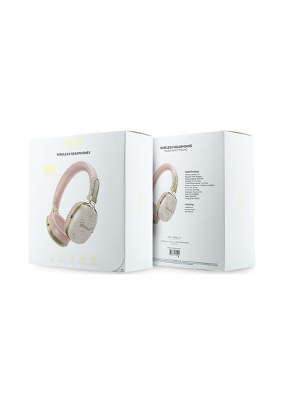 Guess Lisanslı ENC Teknolojili 4G Desen Metal Script Logolu Kulak Üstü Bluetooth 5.4 Kulak Üstü Kulaklık