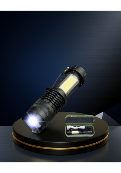 Mini Şarjlı Led El Feneri 2000 Lümen Klipsli Diğer