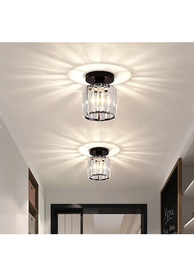 Burenze Luxury Plafonyer Tavan Kristal Taşlı Avize Hol Antre