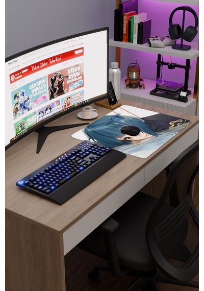Xingqiu Genshin Impact Anime Oyuncu V1 - 48x40 Xl Gaming Mouse Pad Fare Altlığı