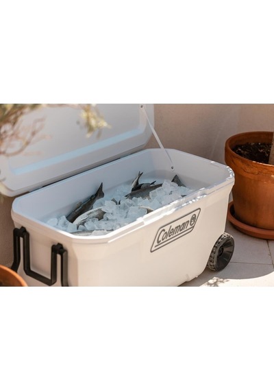 Coleman Xtreme Wheeled 100 Qt Tekerlekli Soğutucu Marine Buzluk 94.6 Lt Mz Beyaz
