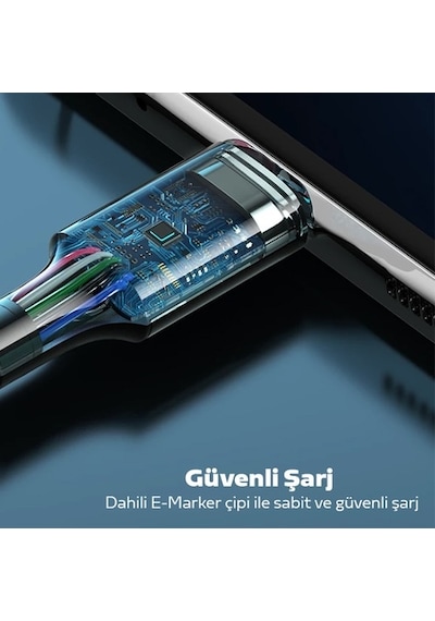 Ally Usb Type-C Pd3.1 100W(20V-5A) Hızlı Veri Şarj Kablosu 1Metr-Siyah Ally Usb Type-C Pd3.1 100W(20V-5A) Hızlı Veri Şarj Kablosu 1Metr-Siyah