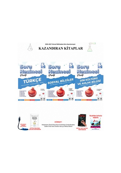 Nartest 5. Sınıf Türkçe, Sosyal Bilgiler Ve Din 3 Kitap Seti