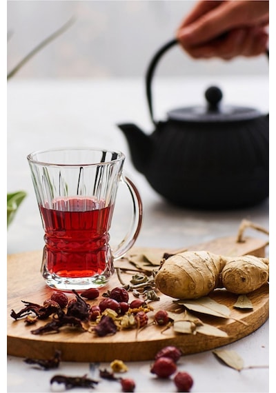 Lav Venüs Cam Kulplu Çay Bardağı 6 Kişilik 150 ml Kulplu