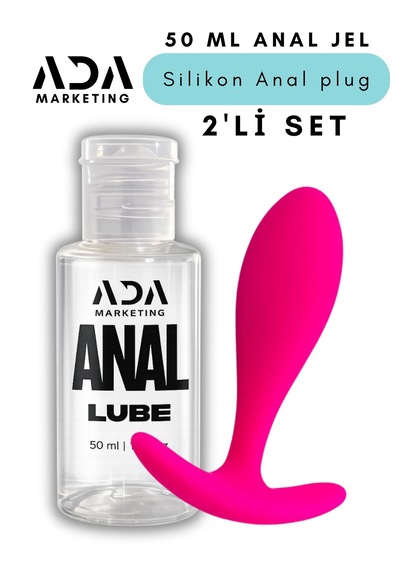 Ada Marketing 50 Ml Anal Kayganlaştırıcı Jel Ve Pembe Silikon Plug Seti