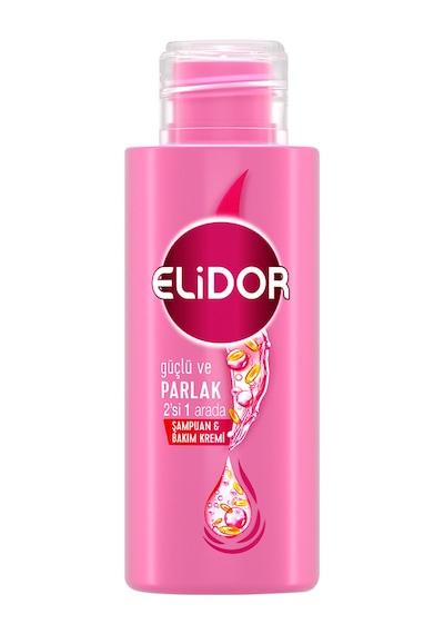 Elidor Güçlü Parlak 2'si 1 Arada Şampuan 90 Ml 3 Adet