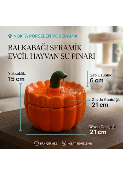 Otomatik Seramik Kedi Su Pınarı 2.5 Lt Seramik Su Çeşmesi Seramik Su Sebili Sessiz Pompa, 3 Katmanlı Filtre, Büyük Boy, Makinada Yıkamaya Uygun, Kolay Temizlik