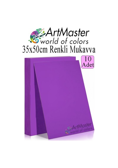 Mor Renkli Mukavva 35x50 Cm 10 Adet 1 Paket Renkli Sert Karton 1.0 Mm Anasınıfı Hobi Etkinlik Okul Öncesi Elişi
