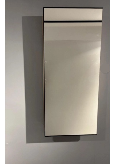 Boreas Design Vista Tek Kapaklı Aynalı Banyo Dolabı Üst Modülü Kahverengi