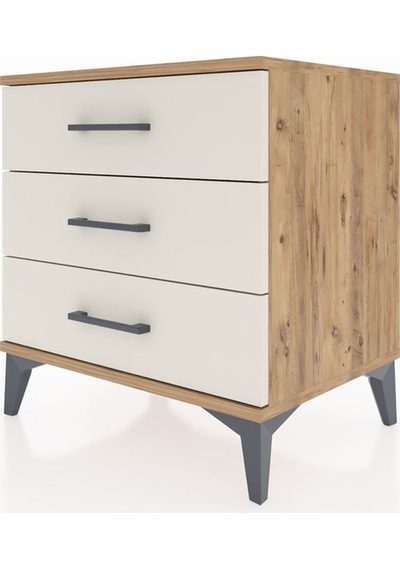 Hyperion Komodin 3 Çekmeceli 60x44x64 Çam-aytaşı Çam