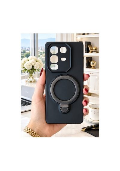 İnfinix Hot 50 Pro İle Uyumlu 360 Derece Dönebilen Kalın Metal Magsafe Halka Stantlı İçi Kadife Korumalı Ultra Lüx Premium Silikon Kılıf Siyah İnfinix Hot 50 Pro İle Uyumlu 360 Derece Dönebilen Kalın Metal Magsafe Halka Stantlı İçi Kadife Korumalı Ultra Lüx Premium Silikon Kılıf Siyah