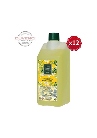 Eyüp Sabri Tuncer Klasik Limon Kolonyası Yedek Şişe 1 Litre X 12 Adet
