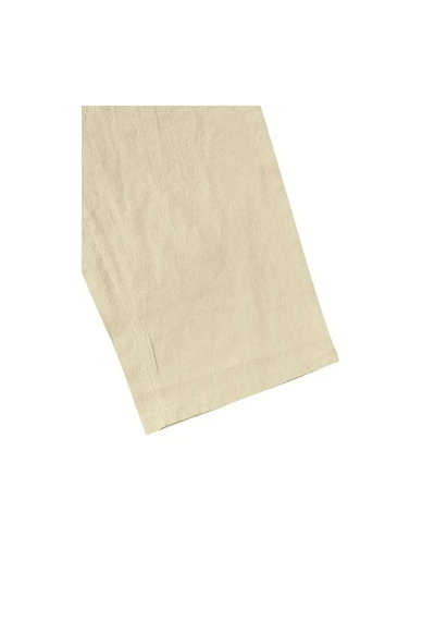 Erkek Relaxed Fıt Pamuklu Keten Pantolon Vizon Erkek Relaxed Fıt Pamuklu Keten Pantolon Vizon