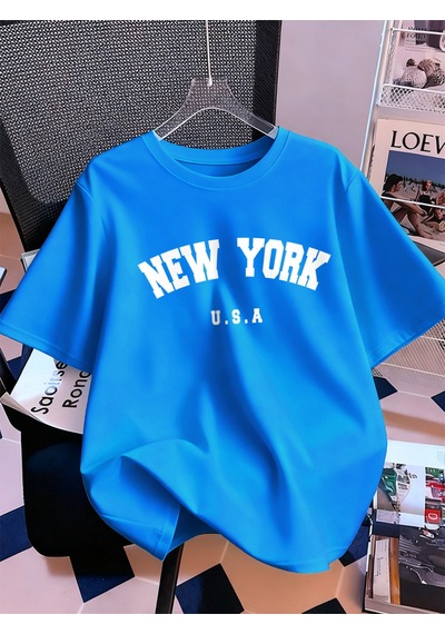 Noıssey Urban Pop Graphic Kadın Tişört Koleksiyonukod 5126 Bebe Mavi
