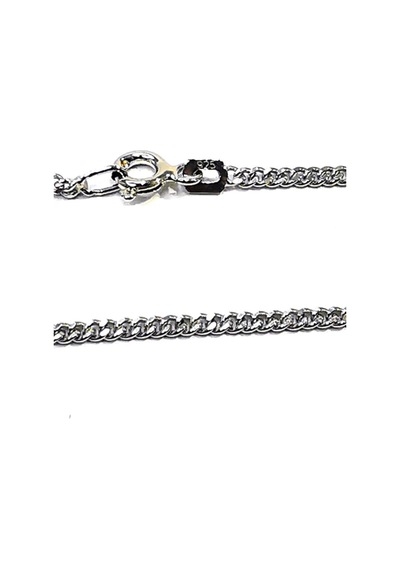 Omar Silver Unisex Gurmet 1,9 Mm Rodyum Kaplama Gümüş Kolye Zinci