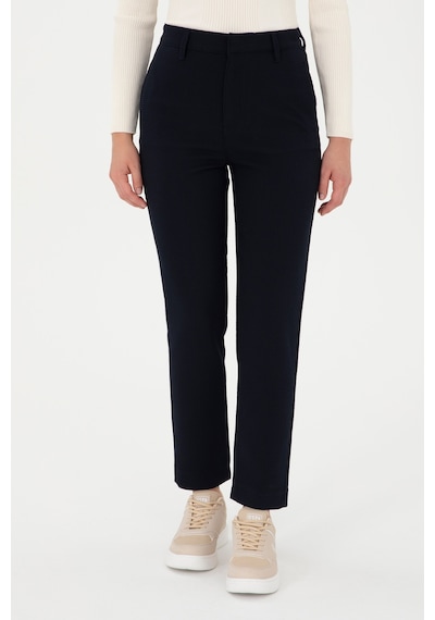U.S. Polo Assn. Kadın Lacivert Carrot Hight Waist Fit Kanvas Pantolon 50298544-VR033