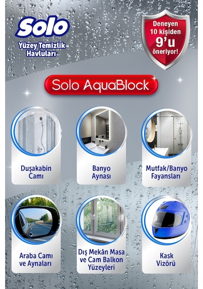 Solo Aquablock Yüzey Temizlik Havlusu 6'lı 180 Yaprak