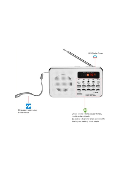 Xindoker L-938 Mini Fm Radyo Hoparlör: Her Yerde Yüksek Ses Kalitesi Ve Şık Tasarım