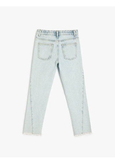 Koton Boyfriend Yüksek Bel Açık Mavi Kız Çocuk Jean Pantolon 5skg40014ad Açık Mavi