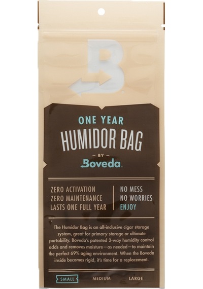 Boveda 1 Yıllık Küçük Boy Puro Poşeti Humidor