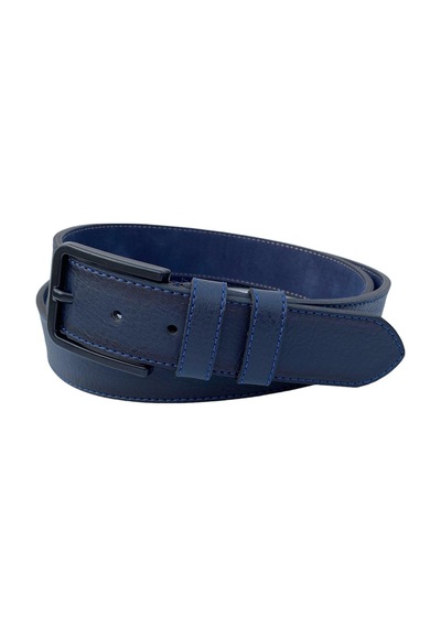 Süzer Deri Lacivert Suni Deri Mavi Dikişli Model 4 Cm.lik Unisex Spor Kemer - 9047 001 Lacivert