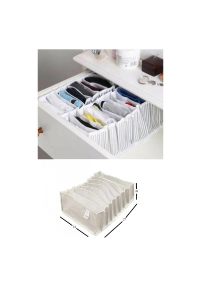Akordiyon Organizer Çekmece Içi Düzenleyici Gri Large Büyük Kumaş Gri Tr Diğer