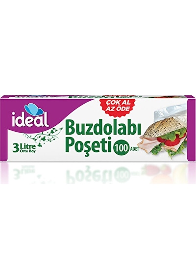 İdeal Buzdolabı Poşeti Orta Boy 100'lü