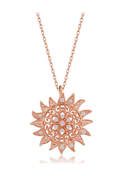 Stillove Gümüş Rose Güneş Kadın Kolye
