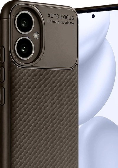 Ilkeshop Newface Honor 400 Kılıf Auto Focus Karbon Kapak - Kahverengi