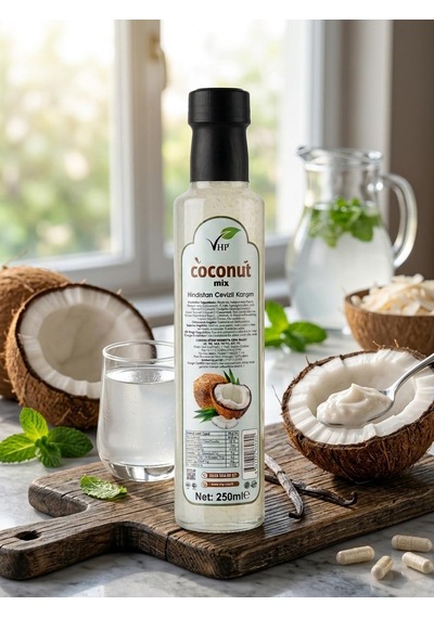 Vhp Coconut Mix Hindistan Cevizi Bitkisel Karışım 250 Ml Metabolizma Ve Enerji Desteği